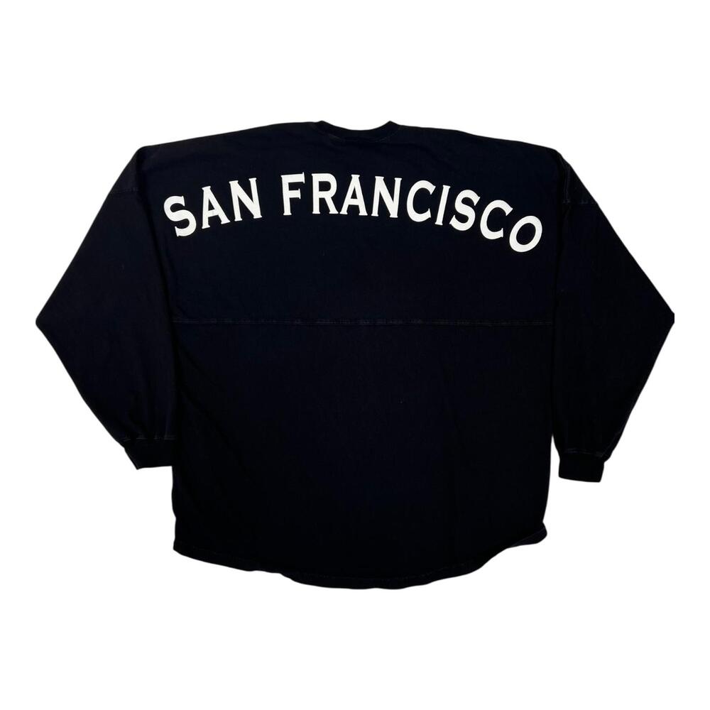 San Francisco Spirit Jersey Long Sleeve Shirt Mens XL Black City Logo Graphic